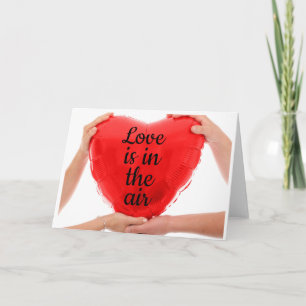 Valentijnskaart met rode hart kaart