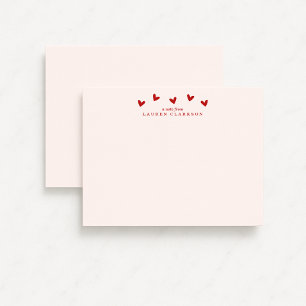 Valentijnskaart met rode harten kaart