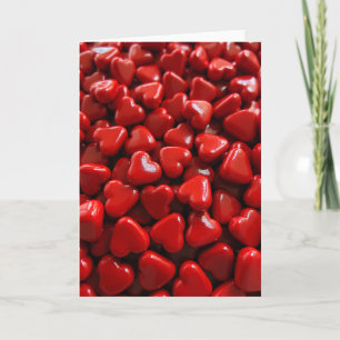 Valentijnskaart met rode harten kaart