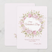 Valentijnskaart met rozenslingers kaart (Voorkant / Achterkant)