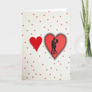 Valentijnskaart met Stippen en Liefde Kaart