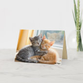 Valentijnskaart met tabby poesje feestdagen kaart (Achterkant)