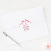 Valentijnskaart met warme chocolade bom ronde sticker (Envelop)