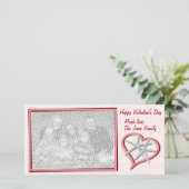 Valentijnskaart met zeester foto feestdagenkaart (Staand voorkant)