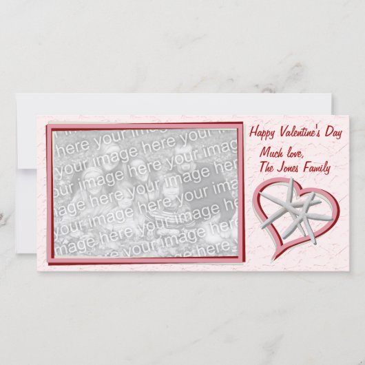 Valentijnskaart met zeester foto feestdagenkaart (Voorkant)