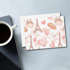 Valentijnskaart Parijse Romantiek Briefkaart