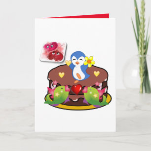 Valentijnskaart Pinguïn Feestdagen Kaart