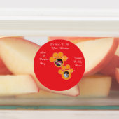 Valentijnskaart Pootafdruk Kat Foto Labels (Aangebracht)
