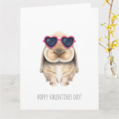 Valentijnskaart - Schattig Liefdeskonijn Kaart (Gele Bloem)