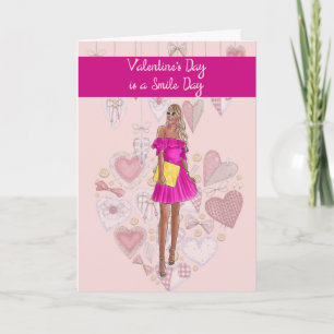 Valentijnskaart Smile Day Vrouw Feestdagen Kaart