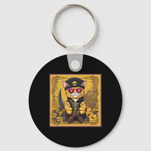 Valentijnskaart Tab Cat T-shirt Sleutelhanger (Voorkant)