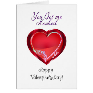 Valentijnskaart Thema Vissen Je hebt me aan de haa