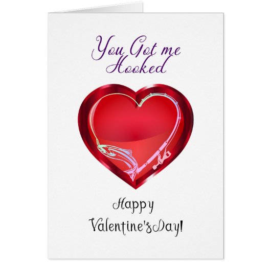 Valentijnskaart Thema Vissen Je hebt me aan de haa (Voorkant)