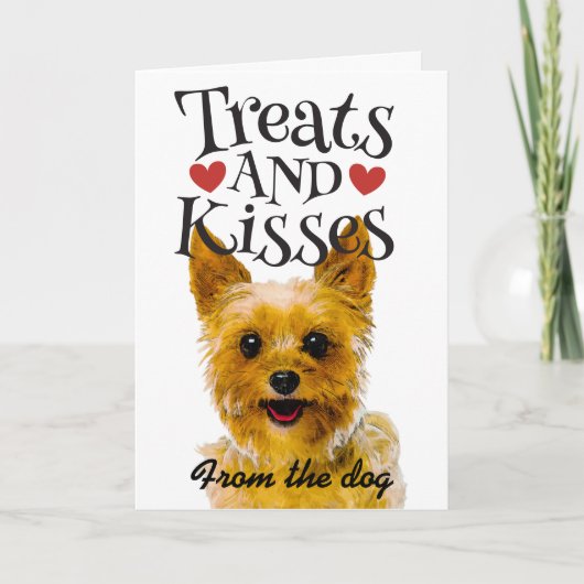 Valentijnskaart traktaties en kusjes  feestdagen kaart (Voorkant)