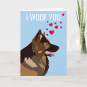 Valentijnskaart van de hond | Alsatian Kaart (Voorkant)