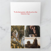 Valentijnskaart van kinderen aan ouders kaart (Binnen)