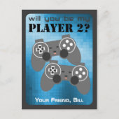 Valentijnskaart videogames voor kinderen (klas) feestdagenkaart (Voorkant)