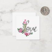 Valentijnskaart vol liefde notitiekaartje (Voorkant / Achterkant in situ)