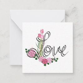 Valentijnskaart vol liefde notitiekaartje