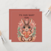 Valentijnskaart voor baby dochter kaart (Voorkant / Achterkant in situ)