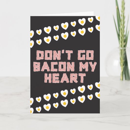 Valentijnskaart voor baconliefhebbers kaart (Voorkant)