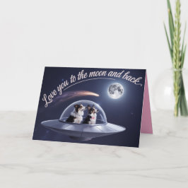 Valentijnskaart voor Border Collie Feestdagen Kaart