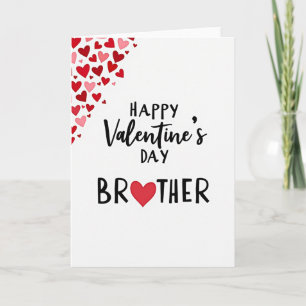 Valentijnskaart voor broer met hart kaart