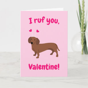 Valentijnskaart voor dachshund feestdagen kaart