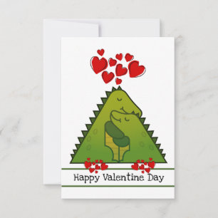 Valentijnskaart voor dinosauruspaar bedankkaart