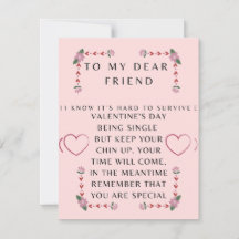 Valentijnskaart voor een alleenstaande vriend