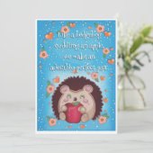 Valentijnskaart voor egel feestdagenkaart (Staand voorkant)