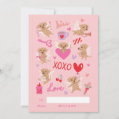 Valentijnskaart voor engelachtige honden in de kla feestdagenkaart (Voorkant)