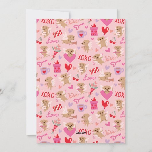 Valentijnskaart voor engelachtige honden in de kla feestdagenkaart (Achterkant)