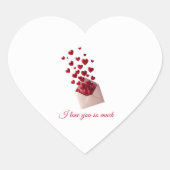 Valentijnskaart voor Hem & Haar | Romantisch Hart Sticker (Voorkant)