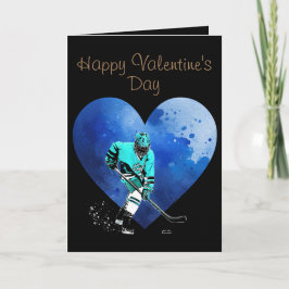 Valentijnskaart voor ijshockey kaart