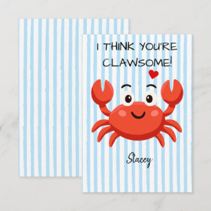 Valentijnskaart voor in de klas "Ik denk dat je kl