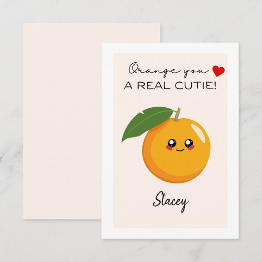 Valentijnskaart voor in de klas "Je bent echt een (Voorkant / Achterkant)