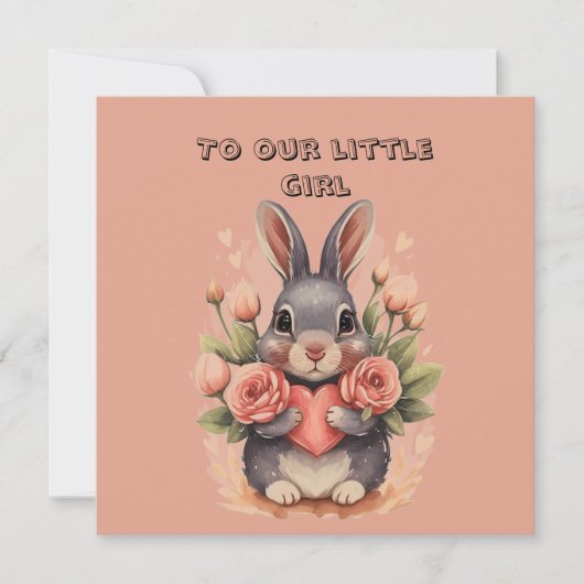 Valentijnskaart voor jonge dochter kaart (Voorkant)