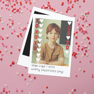Valentijnskaart voor kinderen met instant foto R Bedankkaart