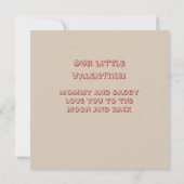 Valentijnskaart voor kleine dochter kaart (Achterkant)