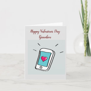 Valentijnskaart voor kleinkind dubbelgevouwen kaart