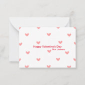 Valentijnskaart voor lerares Afro-Amerikaanse vrou Notitiekaartje (Achterkant)