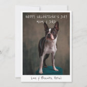 Valentijnskaart voor mama en papa van de hond  feestdagenkaart (Voorkant)