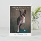 Valentijnskaart voor mama en papa van de hond  feestdagenkaart (Staand voorkant)