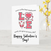 Valentijnskaart voor medische professionals kaart (Gele Bloem)