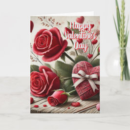 Valentijnskaart voor Moeder Rozen en Hartjes Wensk Kaart