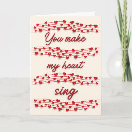 Valentijnskaart voor muziekliefhebbers kaart