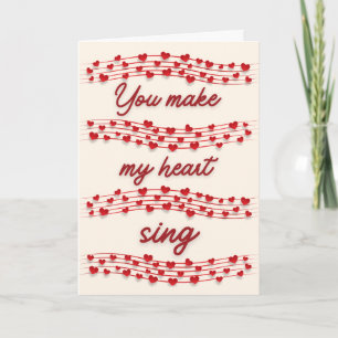 Valentijnskaart voor muziekliefhebbers kaart