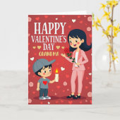 Valentijnskaart voor oma kaart (Gele Bloem)