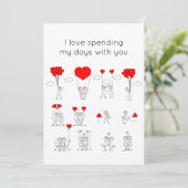 Valentijnskaart voor Samen Bedankkaart (Staand voorkant)